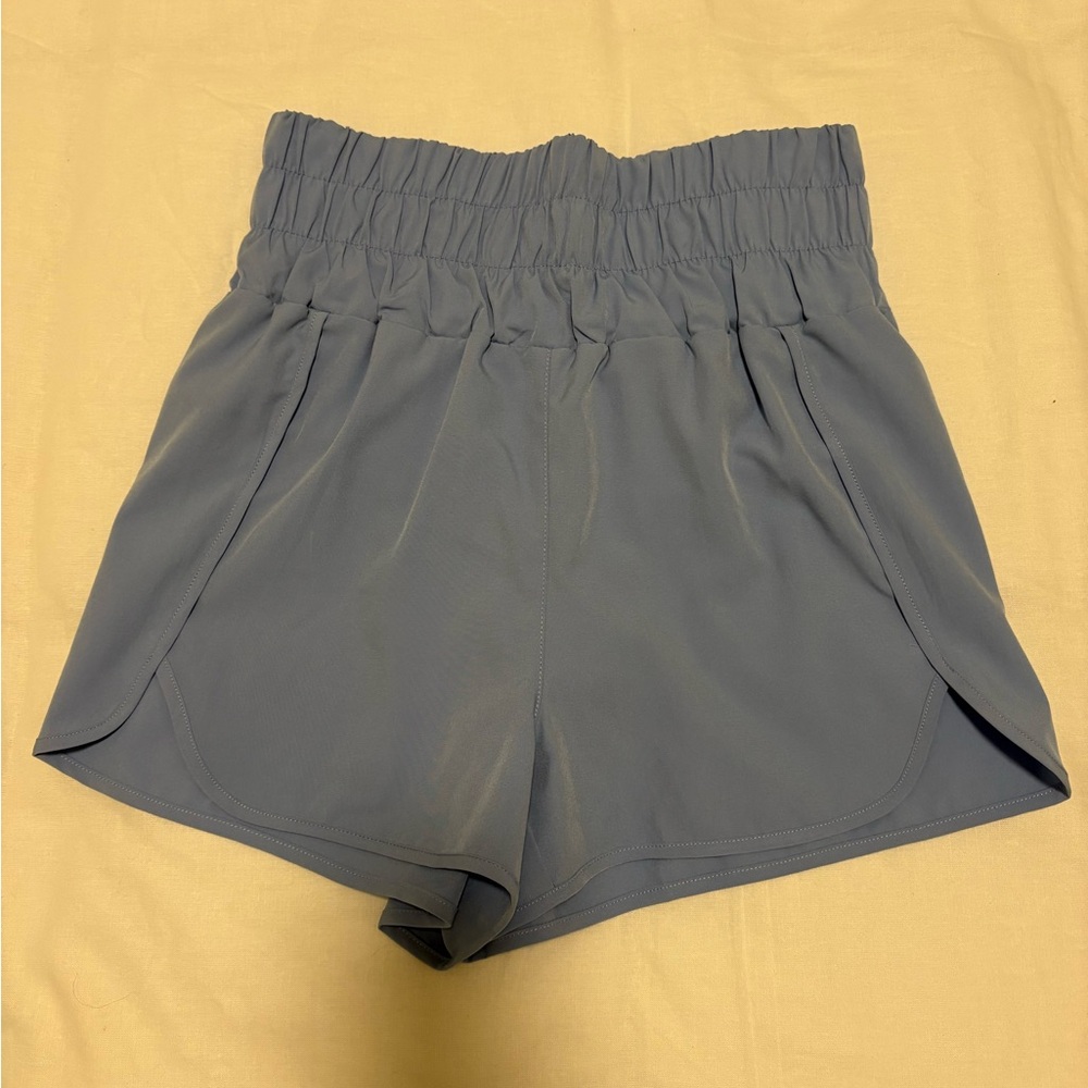 Women's High-Waisted Blue Shorts